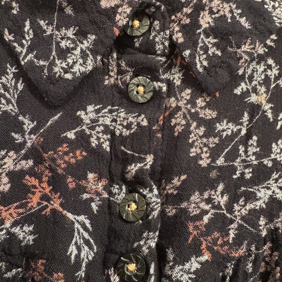 NWOT Anthropologie Maeve Bainbridge Buttondown Blk Floral Blouse Women’s Size 10 - Picture 10 of 14